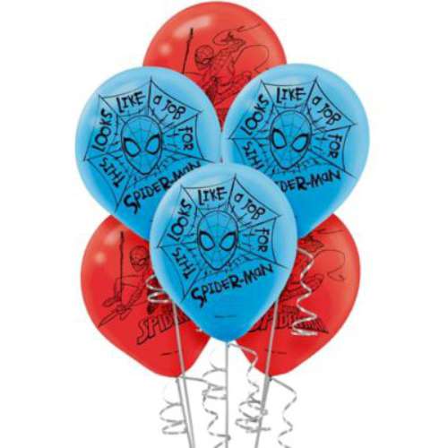 Spiderman Birthday Balloons